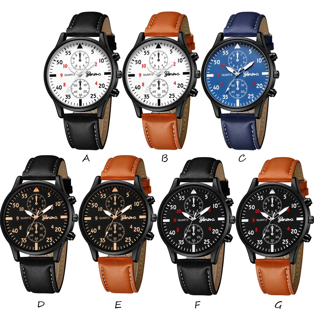 

Fashion Men's Leather Strap Quartz Wristwatches Business Male Round Watches Mens Watches Automatic Mechanical Waterproof Saat