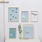 Плакаты с изображением летних пляжных животных, птиц, картины, печать на холсте, настенное искусство, детская комната, современный скандинавский дом