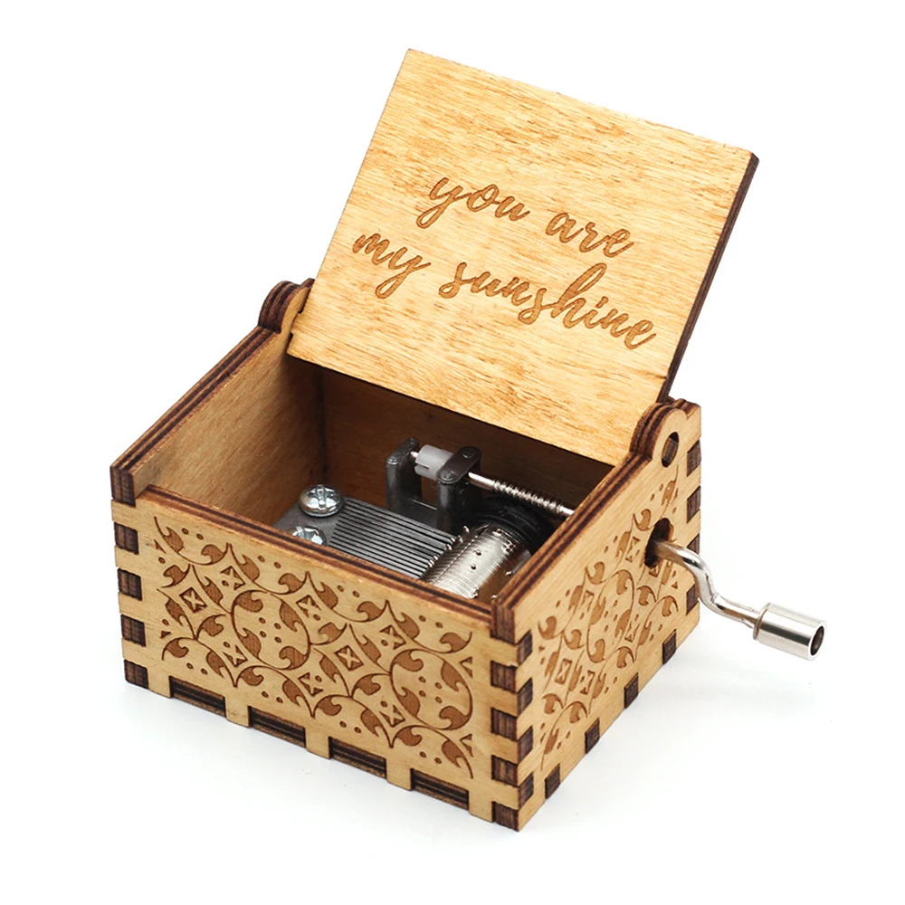 Новинка 2019 деревянная музыкальная шкатулка с гравировкой You Are My Sunshine|Ксилофон| |
