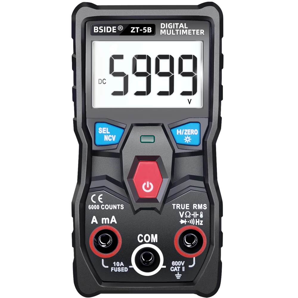 

BSIDE ZT-5B 6000 Counts NCV Test Digital Smart Multimeter w/ BT Function True RMS DC/AC Current Resistance Capacitance Frequency