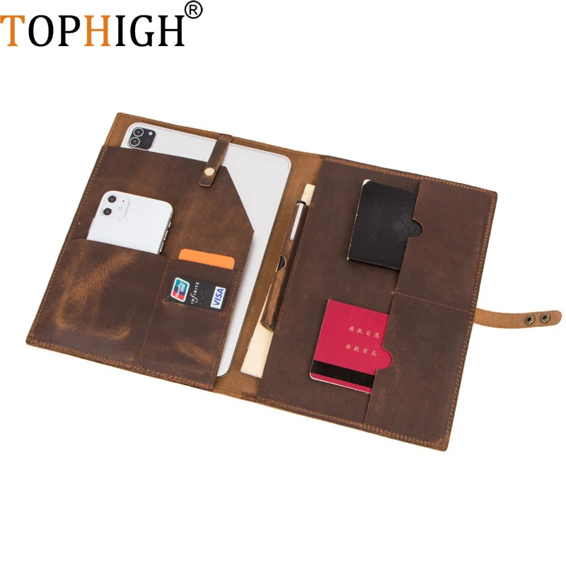 

Чехол TOPHIGH для планшета, сумка для iPad, чехол из воловьей кожи, женская сумка с кармашком для карт 2021, модная сумка для ноутбука