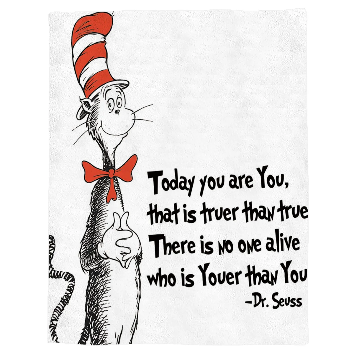 Sox Cat носить высокий головной убор нарисованный вручную Dr. Seuss напечатанный сон