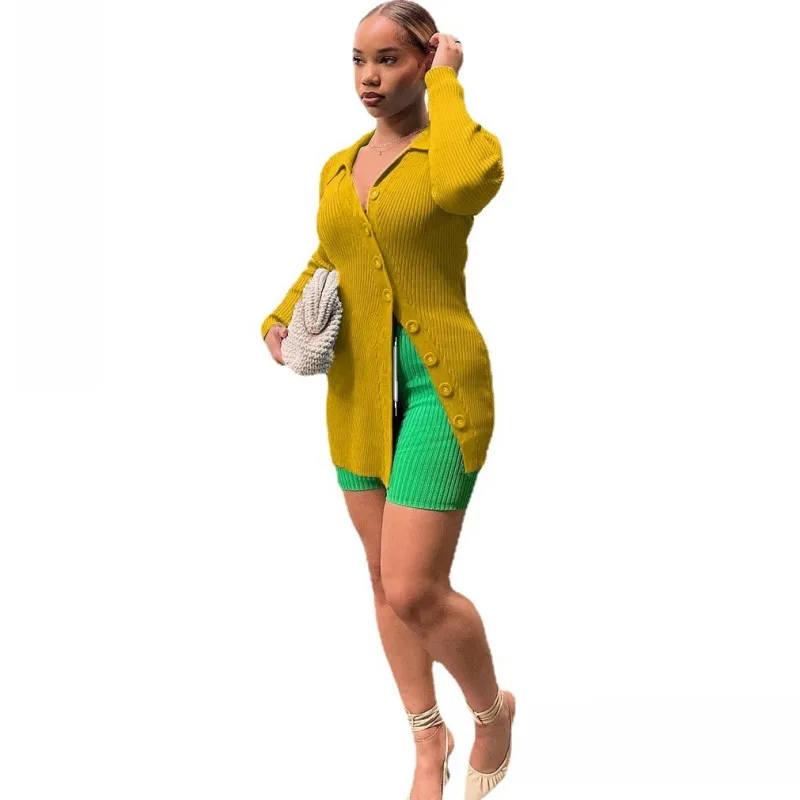 

African Long Sweater Clothes Women Cardigan Full Sleeve Tops Spring New Solid Knitted Ribbed Streetwear African Sweater Dresses