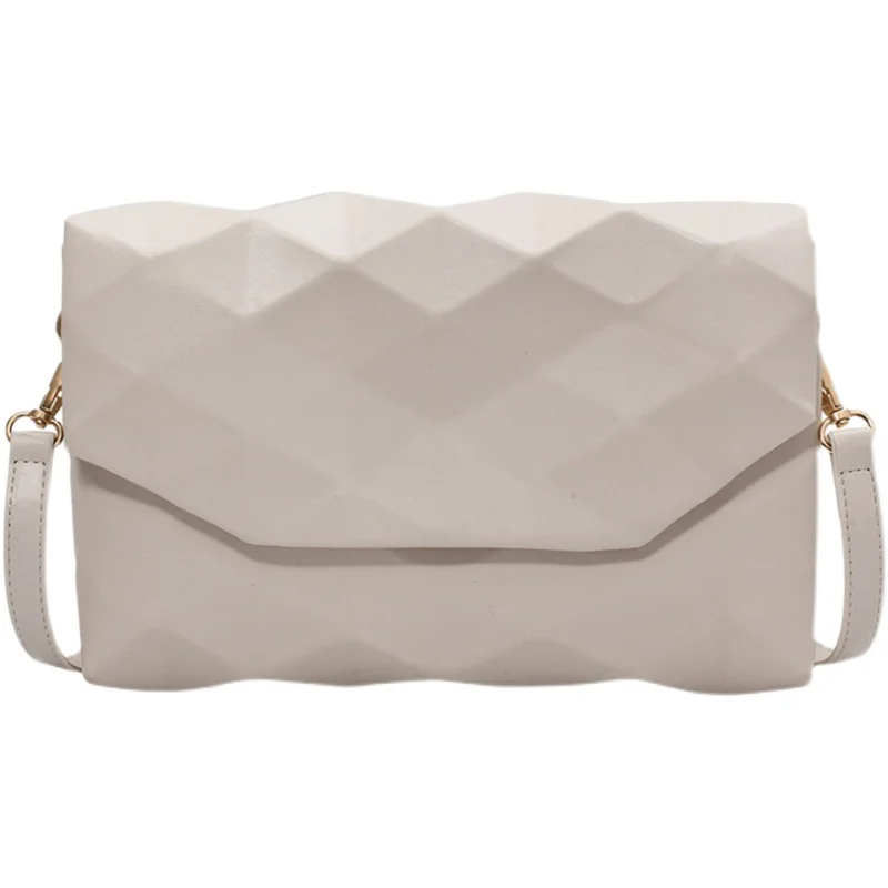 

Simple Geometry Clutch Bag New Design Office Mobile Phone Pocket Women's Shoulder Messenger Handbag High Quality PU Leather Bag