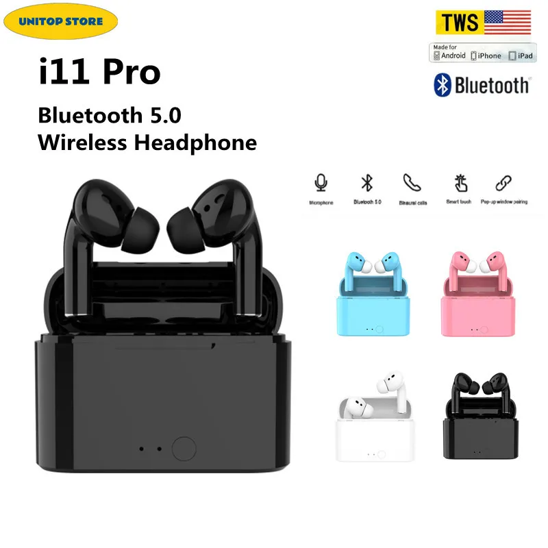 

New I11Pro TWS Wireless Earphones Bluetooth 5.0 Earphones Sports Earbuds Waterproof Earphones For Iphone Huawei Xiaomi Smartphon