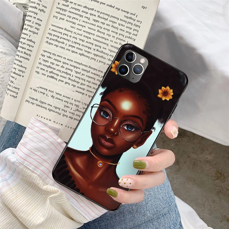 RuiCaiCa Black Girl Magic Melanin Poppin High Phone Case For iphone 13 8 7 6 6S Plus X XSMAX 5 5S SE XR 11 11pro 11promax | Мобильные