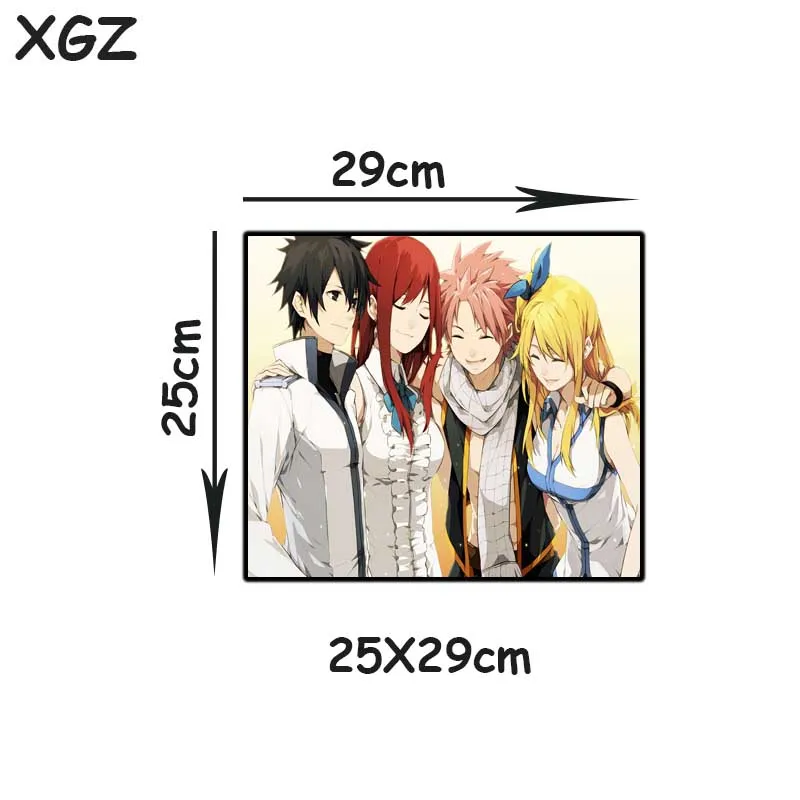 

XGZ Comic Cute Girl Custom Large Computer Table Mat Speed Exquisite Black Lock Edge Fairy Tail Mouse Keyboard Pad Non-slip Xxl
