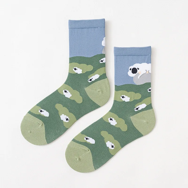 PEONFLY Новые разноцветные Мультяшные Животные Короткие носки для женщин милые до