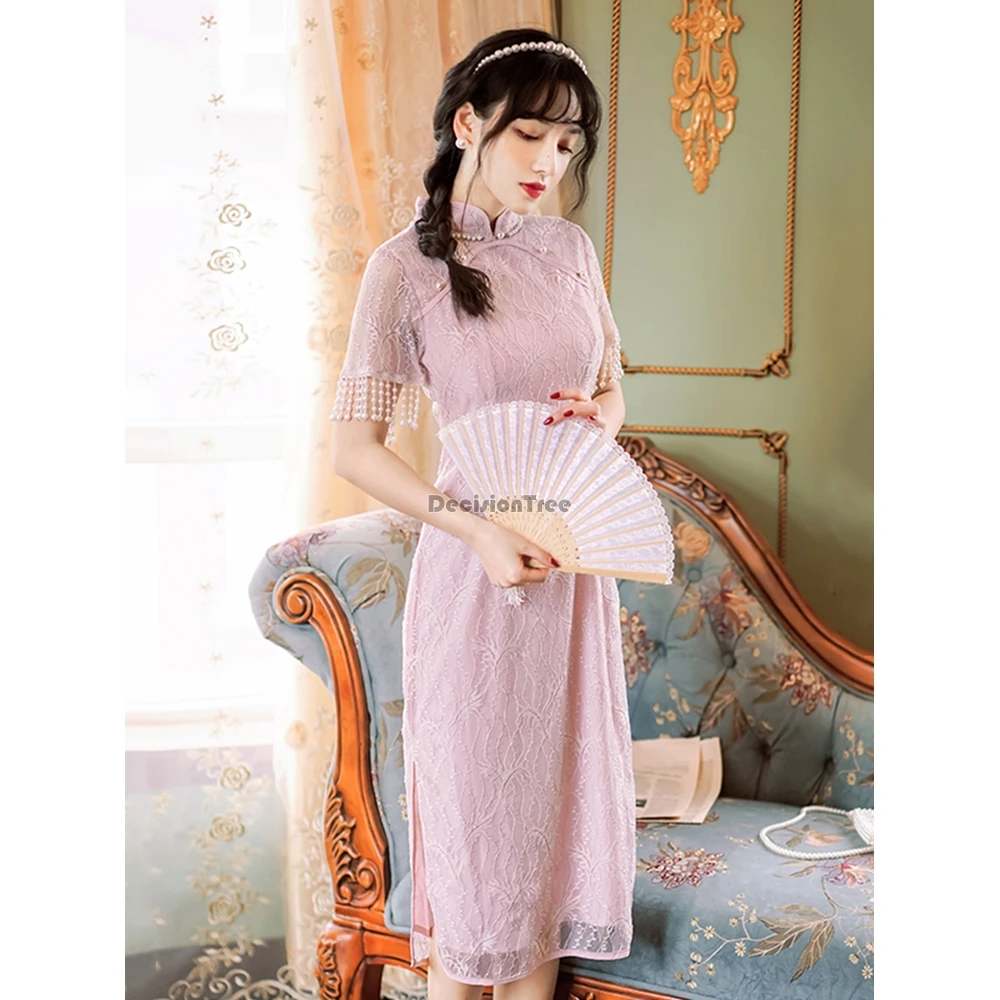 

2021 woman cheongsam chinese style dress vintage rayon traditional chinese formal dresses evening party elegant oriental dress