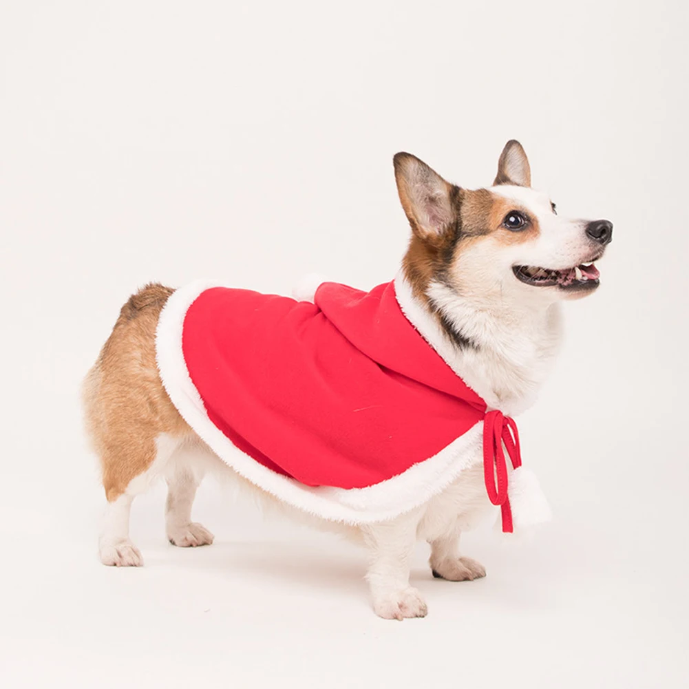 

Christmas Winter Pet Dog Cat Clothes Warm Puppy Santa Red Scarf Hat Head Funny Christmas Clothes Pet Costume Dog Cat Home Decor