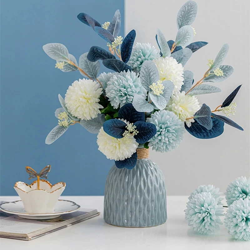 

Simulation Nordic Bouquet Dining Table Living Room Decoration Plants Artificial Fake Hydrangea Flower Festive Party Supplies