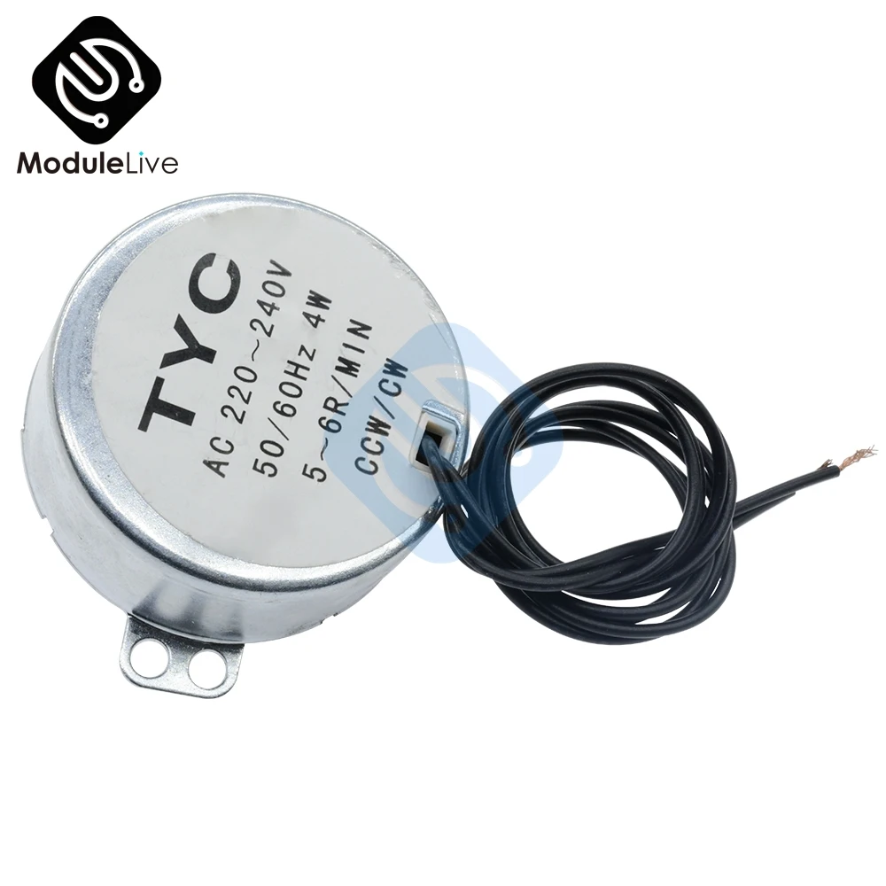 50/60Hz 5 6 r/мин стабильной синхронный двигатель TYC 50 AC 220V 12V Pro 4KGF.CM крутящий момент 4W CW