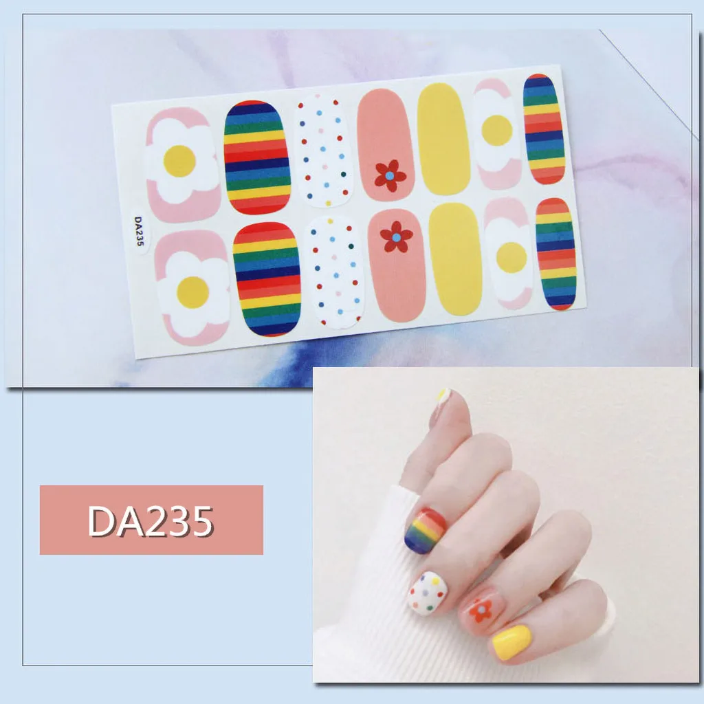 Чистый цвет сделай сам обертывания для ногтей полное покрытие наклейки