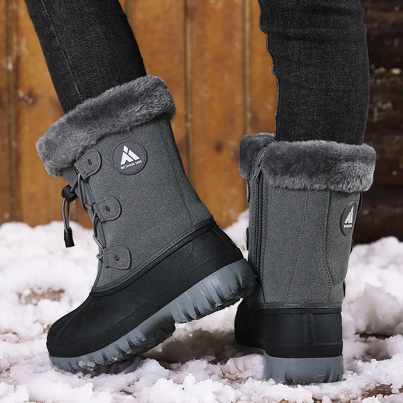 Уличные ботинки для девочек зимние детские кроссовки мальчиков теплые плюшевые