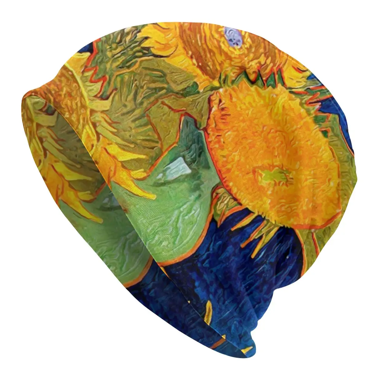 

Vincent Van Gogh Sunflower Bonnet Hats Cool Autumn Winter Skullies Beanies Hats for Men Women Knitting Hats Warm Unisex Caps