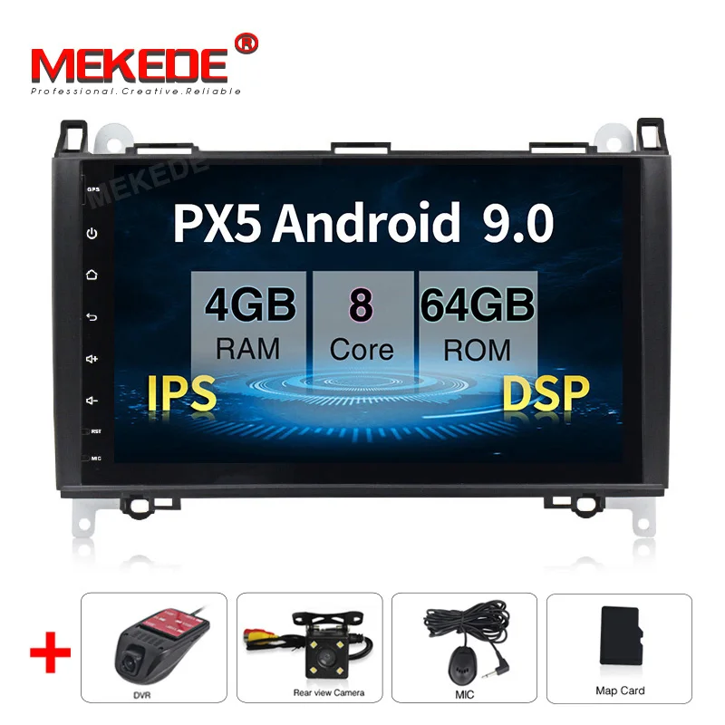 CAR DVD CAMERA DVR Ips DSP Android 9,0 4G 8 ядерный Автомобильный gps для Benz Sprinter B200 W209 W169 W245 B170 Vito W639 dvd-плеер стерео радио аудио - Цвет: CAR DVD CAMERA DVR