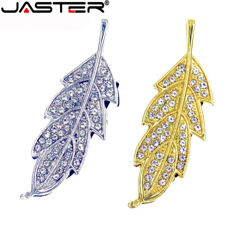 

JASTER 4 Гб до 64 г Бесплатная доставка со склада бутылка/банка браслет на палец ювелирные изделия Usb кристалл в форме листа 2,0 Флешка реальная ем...