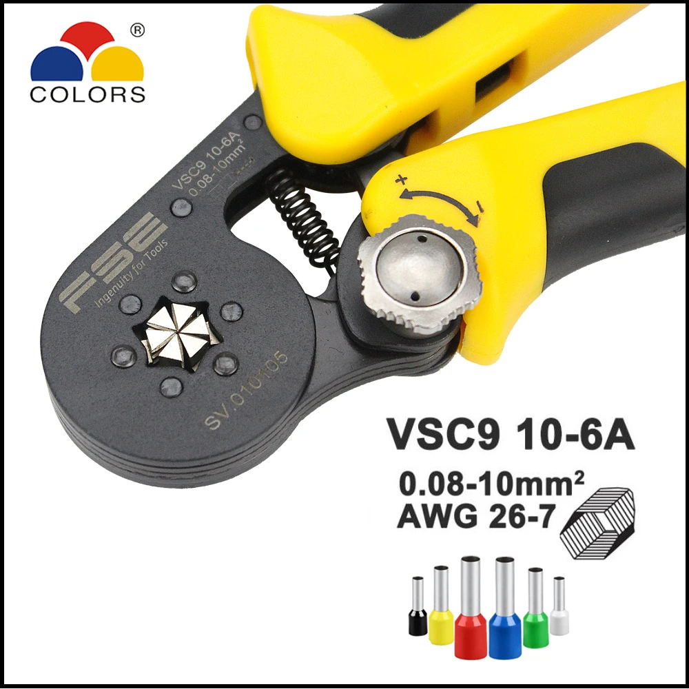 VSC9 10 6A мини тип саморегулирующиеся обжимные плоскогубцы FASEN инструмент AWG26 7 0 08 10mm2