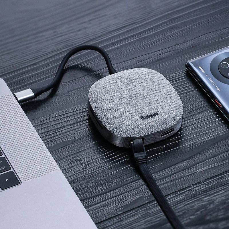 Baseus 7 в 1 Type C концентратор 3 0 адаптер для HD RJ45 Мульти USB Macbook pro сплиттер аксессуары