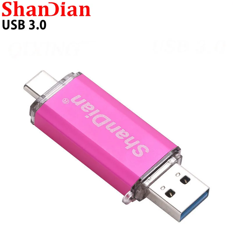 USB флеш накопитель SHANDIAN usb 3.0 Type C 3 0 Металлический на заказ 64/32/16/8 ГБ|USB