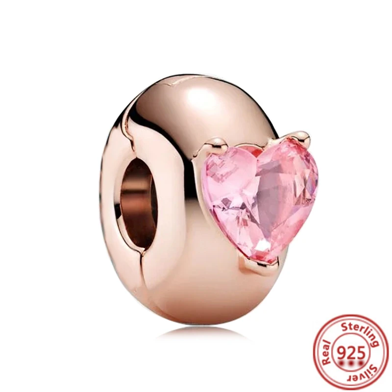 

New 925 Silver Cassette Angel Wings Heart Rose Flower Lucky Cat Dangle Beads Fit Pandora Charms Bracelets Women Original Jewelry