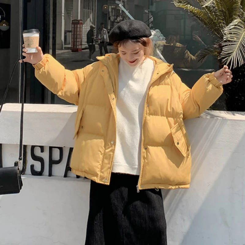 

fashion 7 Colors Women Thick Warm Down Parkas Winter Warm Hooded Jacket Causal Cotton Padded Coat