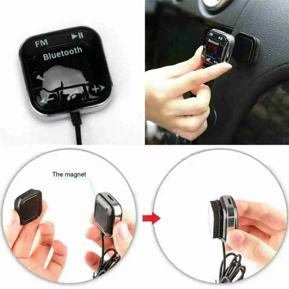 Автомобильный комплект FM передатчика беспроводной Bluetooth SD передатчик AUX ЖК