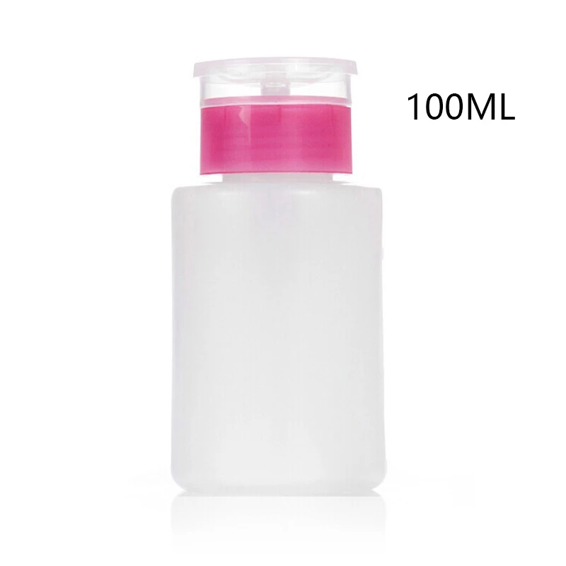 100ML 50/100/150/200 мл Nail Art Пустой Пресс бутылки насоса контейнер для хранения ювелирных изделий, диспенсер для жидкого мыла средство для снятия УФ гель-лака Очиститель Маникюрный Инструмент - Цвет: 100ML