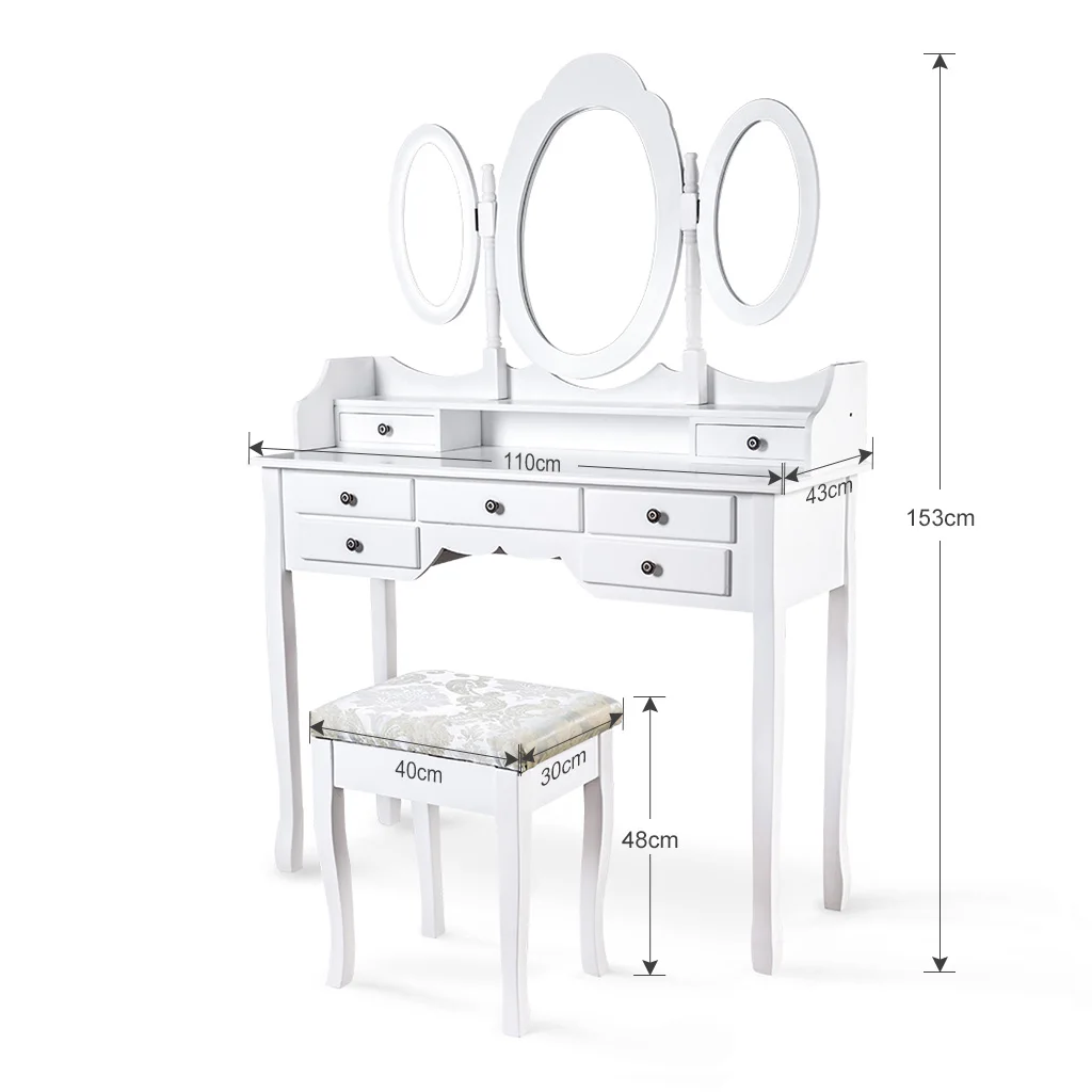 LANGRIA туалетный столик набор табуретов элегантный винтажный макияж консоль 7