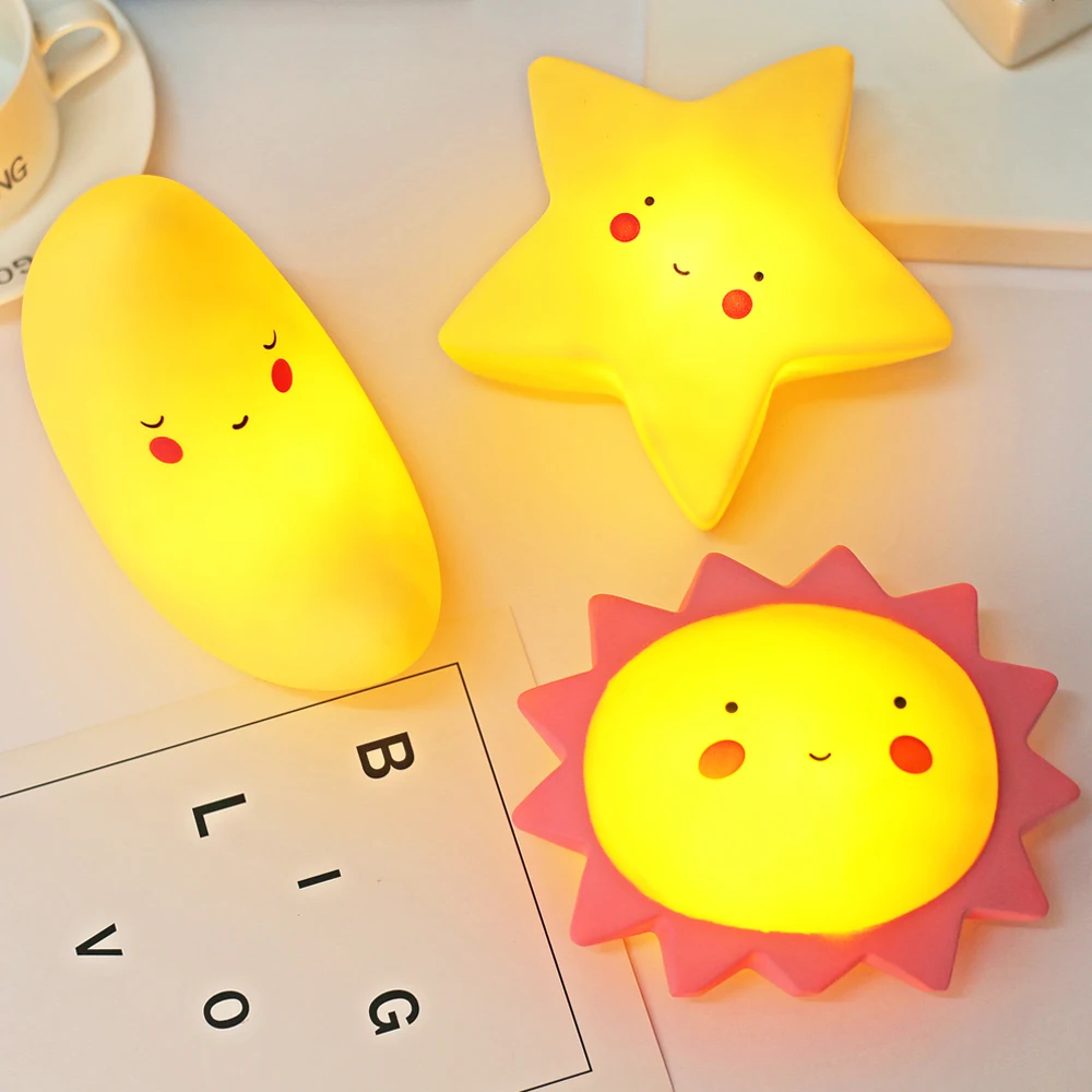 

Star Moon Cloud Led Night Lamp Baby Kinderkamer Decoratie Bed Led Speelgoed Slaapkamer Decoratie Vorm Licht Baby Kids speelgoed