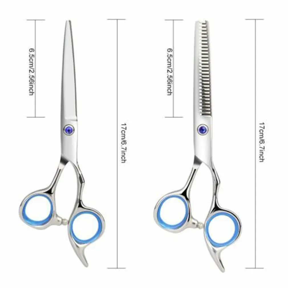 

Barber and hairdressing tool set flat tooth clipper curved finger rest scissors is highly polished Sharp