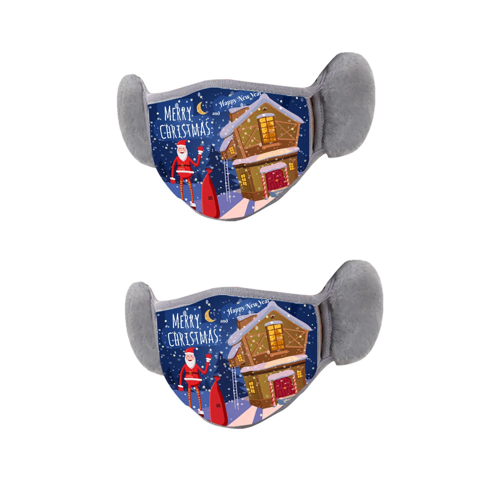 

Santa Claus Printing Face Mask Smog-washable Mask For Adults In Europe And America Merry Christmas Happy New Year Maszk