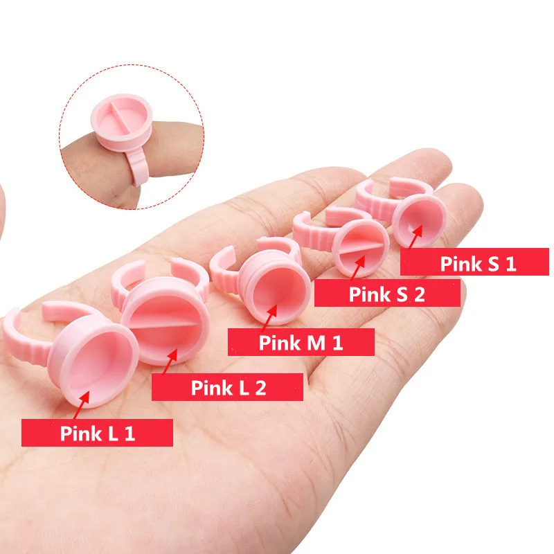 3 цвета 100 шт одноразовые реснички клей для ресниц держатель кольцо подставка