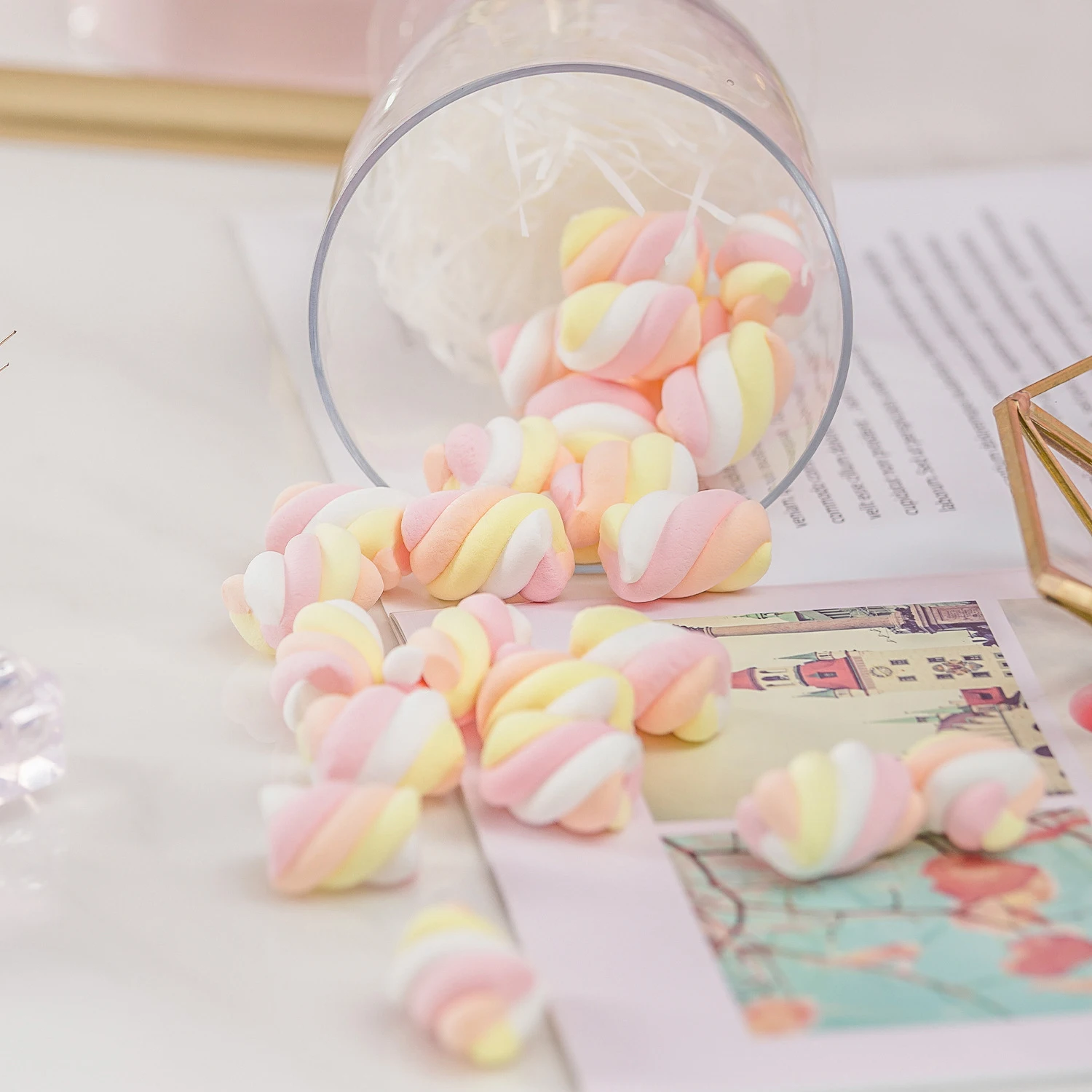 Simulation twisted cotton candy fake dessert cake baking decorative candy model shooting props window display ornaments