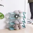 Многоуровневая Пластиковая полка для обуви Z-образной формы, шкафы для обуви для экономии места, полка для обуви из нержавеющей стали, простая сборка, полка для обуви, домашнее хранение