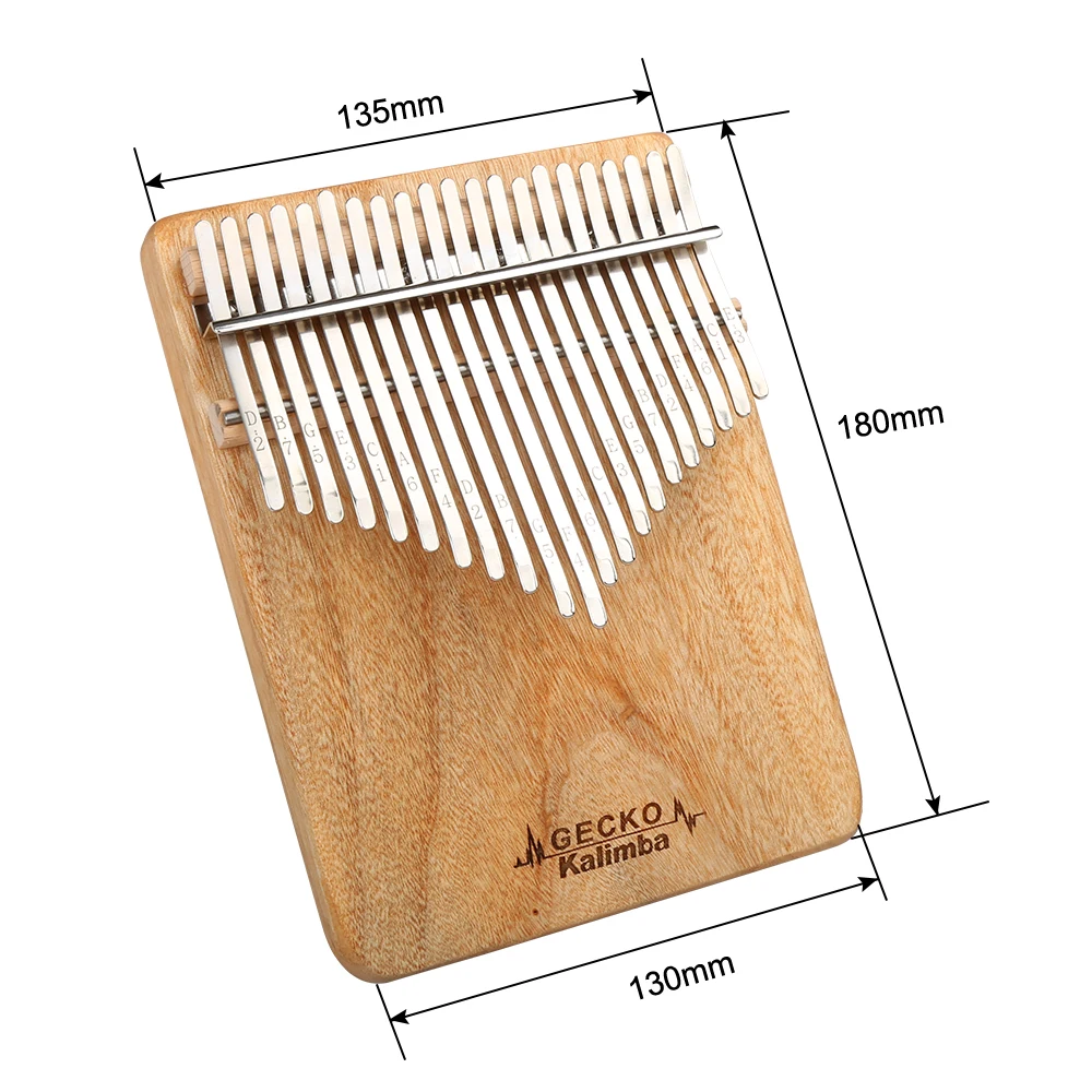GECKO Kalimba 21-Key F tones Camphor Wood African Thumb Finger Piano K21CP Musical Instrument keyboard xylophone vibraphone
