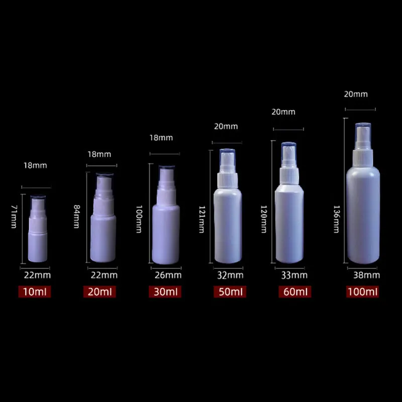 

Travel Plastic Spray Bottle Empty Cosmetic Sample Perfume Alcohol Liquids Atomizer 10/20/30/50/60/100/200ml Small Spray Bottles