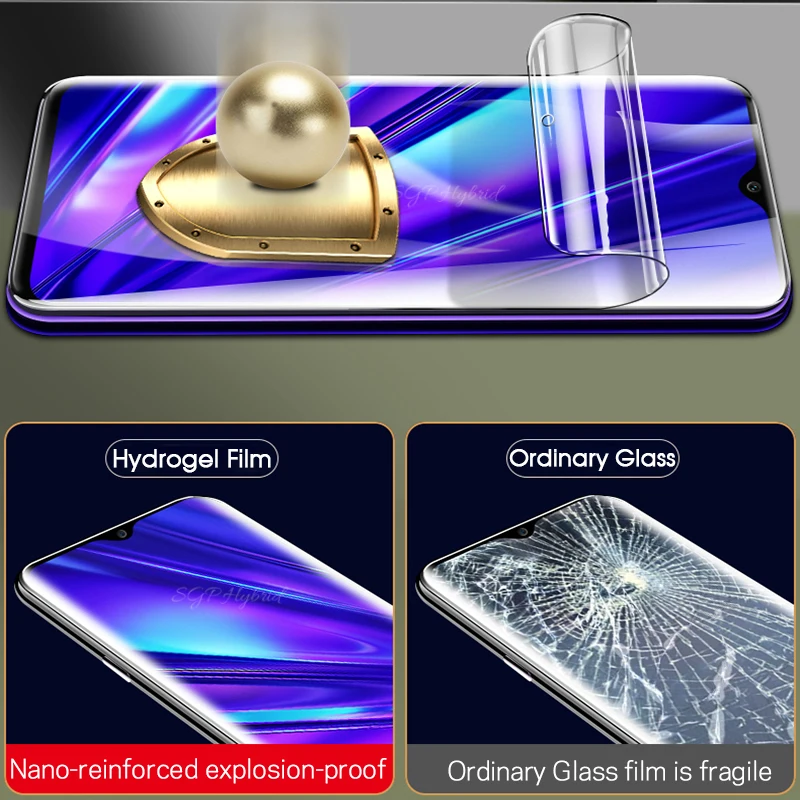 Гидрогелевая пленка с полным покрытием 600D для oppo realme 5i 5s 5 3 2 X2 F9 F11 pro Q XT X Lite Reno ACE