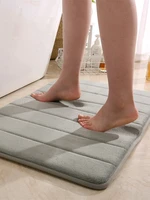 new this year home coral fleece bathroom carpet water absorption non slip memory foam absorbent washable rug toilet floor mat