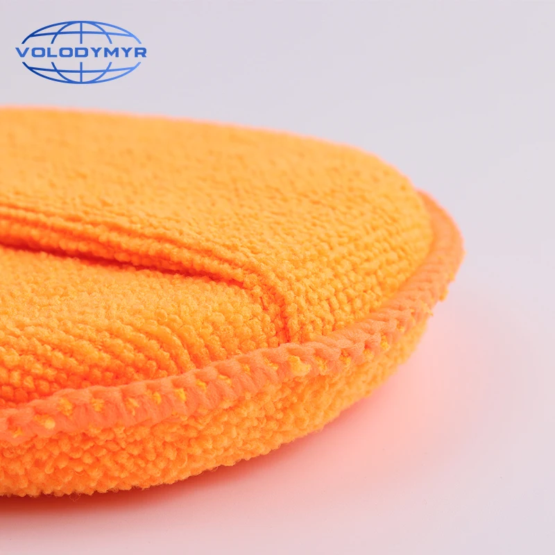 

Wax Applicator Microfiber Pad Polishing Sponge 5 Inch Diameter Detailing Tools After Waxing for Car Clean Auto Cleaning Detail