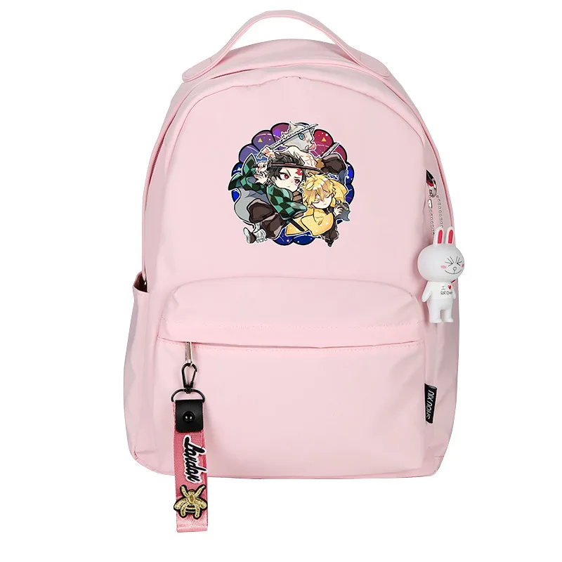Женский рюкзак с рассеканием демонов: Kimetsu no Yaiba, женский рюкзак, водонепроницаемый дорожный рюкзак, розовая сумка для книг, школьные сумки д... от AliExpress WW