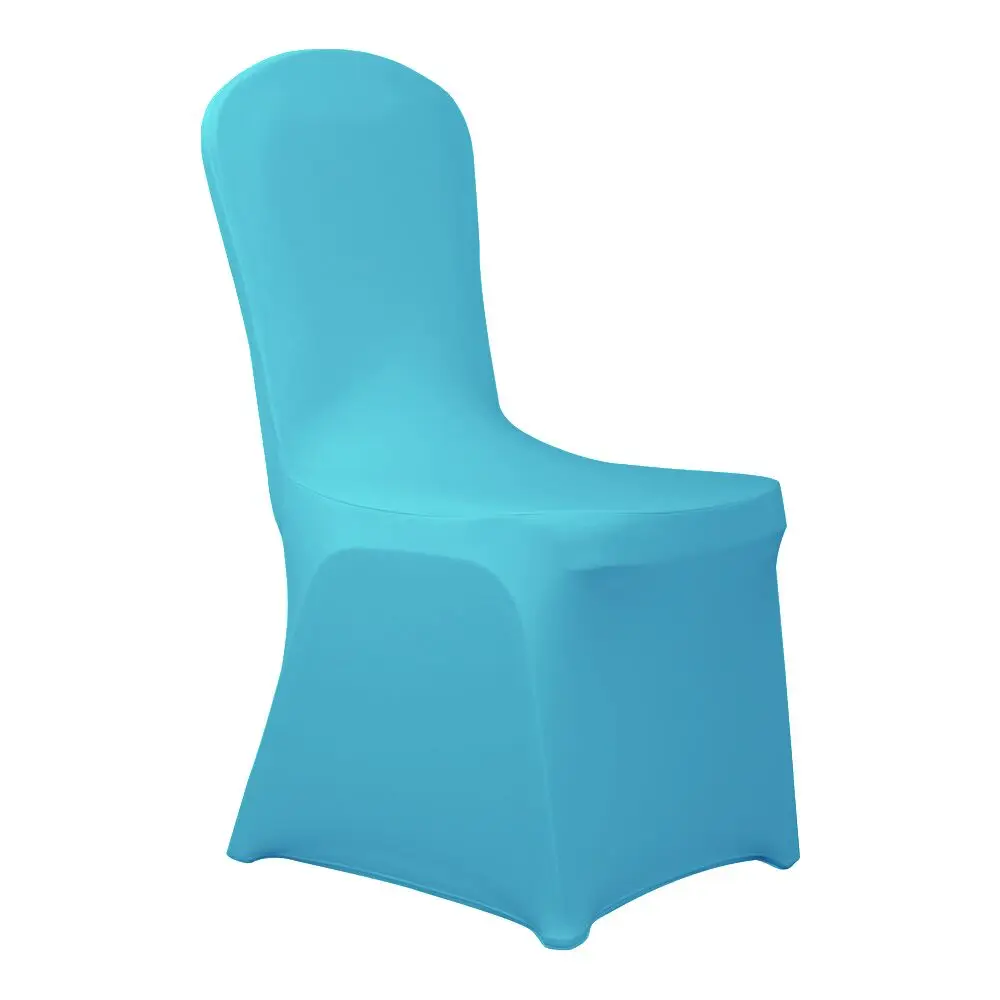 Turquoise 100 шт растягивающиеся крытые чехлы на стулья для свадьбы/вечерние универсальные банкетные гостиничные украшения - Цвет: Turquoise