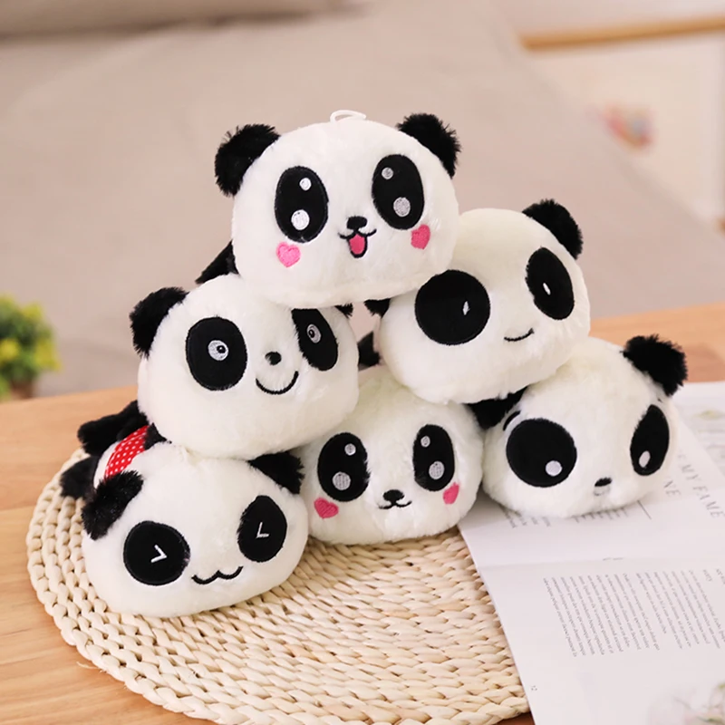 Детский плюшевый набивной слюнявчик в виде панды красный лежачий мини китайская