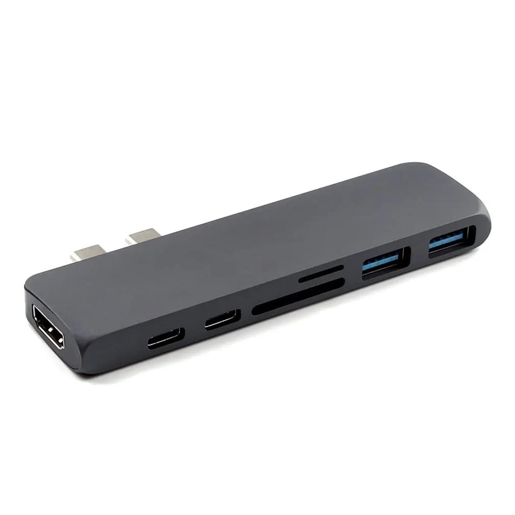 Двухпортовый Usb C концентратор 4K Hdmi адаптер Thunderbolt 3 двойной 1 тип данных Tf Sd Pd для