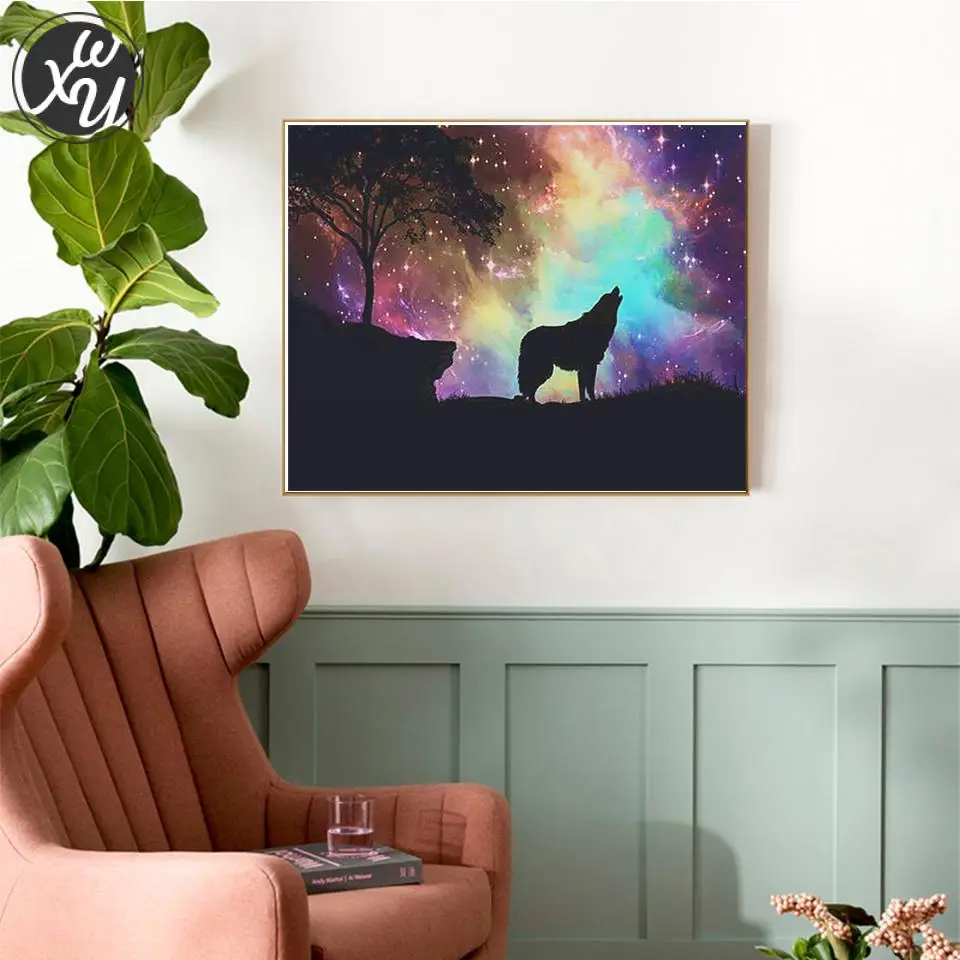 Алмазная живопись наборы для взрослых волк полная мозаика искусство вышивка