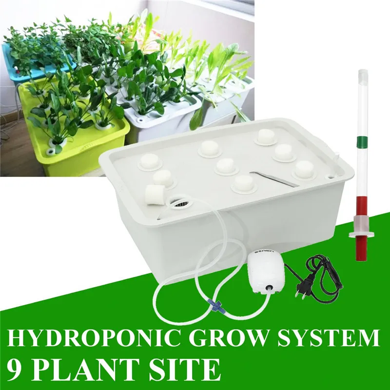 

9 Holes 220V Plant Site Hydroponic System Indoor Garden Cabinet Box Grow Kit Bubble Garden Pots Planter Nursery Pot