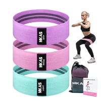 hip fitness resistance bands exercise workout set fabric loop yoga booty bands 3 piece for leg thigh butt squat glute equipment
