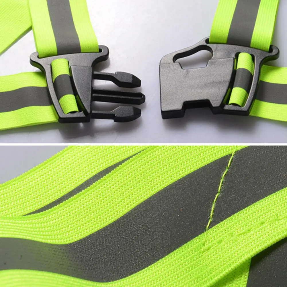 

Unisex Adjustable Reflective Safety Vest Outdoor Running Cycling Vest Harness Reflective Belt Safety Jacket For Men Women