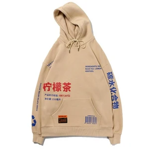 Флисовая Толстовка с надписью лимонный чай, Повседневный пуловер в стиле хип-хоп, свитшоты, уличная одежда в стиле Харадзюку, Весенняя верхняя одежда