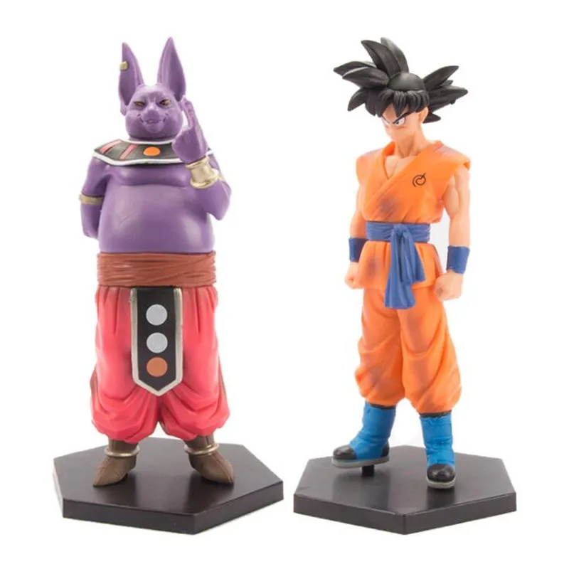 

2PCS Anime Figure Dragon Ball Super Champa Son Goku Figurine PVC Toys Hakaishin Beerus DBZ Shanpa Figma Juguetes Kawaii Model